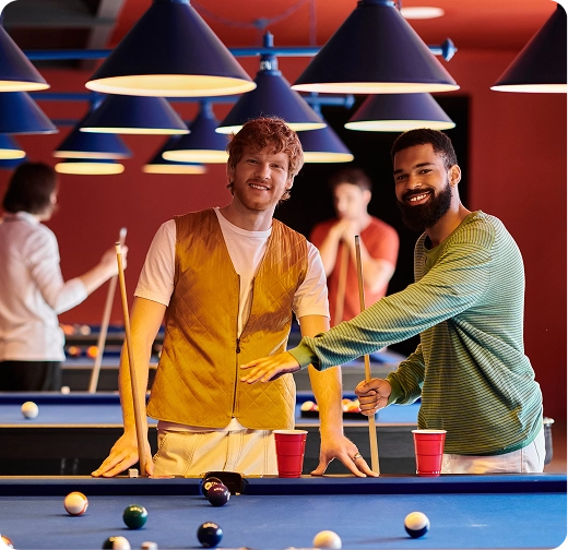 Premium billiards tables at Texas Billiards Club